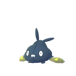 Trubbish Shiny trong Pokemon GO, một phiên bản hiếm với màu xanh lá cây đậm